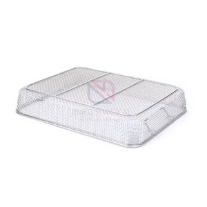 Stainless Steel Manual High Quality Sterilization Tray Rack Welded Wire <b>Mesh</b> Autoclave <b>Basket</b> Surgical Dental Instruments OEM - Product Image 3