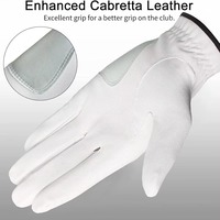 Guantes de Golf de Cuero Genuino Blanco de Último Diseño, Antideslizantes, para Hombre, de Dedo Completo, Ligeros, Duraderos, Protección para las Manos