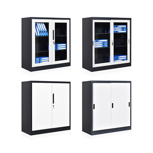 Armoire de rangement industrielle en acier avec <span class=keywords><strong>porte</strong></span> vitrée et serrure, pour documents et matériel de bureau - Product Image 5