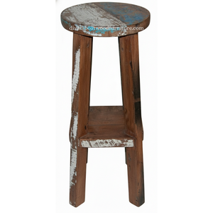 <b>Bar</b> Stool Design Reclaimed Boat <b>Wood</b> Original Unique Multi Color Handcrafted Compact for Indoor & Outdoor Furniture Export - Product Image 1