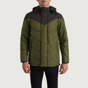 Veste matelassée pour homme de haute qualité, fabriquée au Pakistan, noire et olive, chaude, tendance, vêtement d'extérieur décontracté, veste d'hiver chaude, logo personnalisé - Product Image 4
