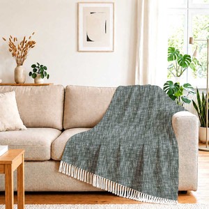High Quality 100% Cotton Throw <b>Blanket</b> Beautiful Color Woven Custom Cotton Throw for Home Decor All Season Use. - Product Image 1