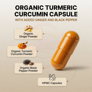Cápsulas de Cúrcuma con Pimienta Negra y Jengibre para el Soporte de las Articulaciones, Marca Privada OEM, Certificado GMP - Product Image 5