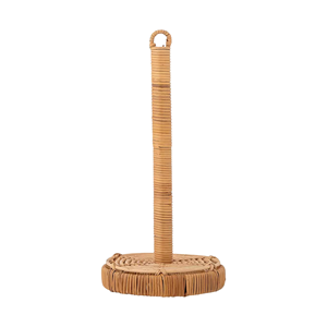 Wholesale Handmade Rattan <b>Kitchen</b> <b>Paper</b> Holder, Vertical Wood Tissue Roll Stand Organizer For Countertop Vietnam - Product Image 2
