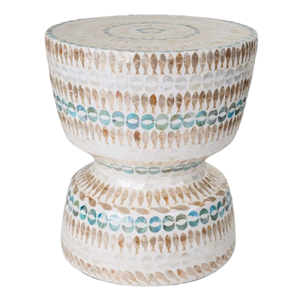 Eco-Friendly Natural Mother of Pearl Inlay Coffee/<b>End</b> <b>Table</b> Durable Wooden Side <b>Table</b> Handcrafted Boho <b>Living</b> <b>Room</b> Furniture - Product Image 1