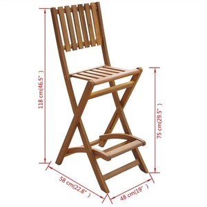 Acacia Wood <b>Folding</b> <b>Stool</b> | Handcrafted <b>Portable</b> Camping Seat | Wholesale India - Product Image 4