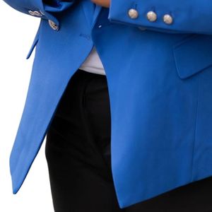 Blazer Cruzado Azul Rey Zeta Phi Beta para Mujer, Chaqueta Premium Elegante de Corte Entallado con Letras Griegas - Product Image 6