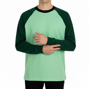 Custom Cotton Crew Neck T Shirt Jersey Knit Private Label Service OEM Service Men's Long Sleeve T-Shirts - Product Image 4