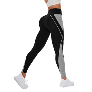 Womens High Waist Color Block Fitness <b>Leggings</b> with Phone Pocket Stretch Yoga Running Gym Workout Training Activewear Pants - Product Image 2