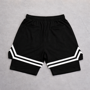 Pantalones Cortos Deportivos Retro a Rayas para Hombre, de Poliéster, con Cordón en la Cintura, Personalizables, Fabricante de Ropa Deportiva MOE OEM - Product Image 3
