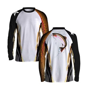 Camiseta de Manga Larga con Protección Solar para Hombre, Sublimada, UPF 50+, Spandex/Poliéster, Secado Rápido, Estilo Pescador - Product Image 1