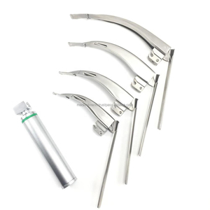 Surgical McCoy Laryngoscope Set with 4 Blades & Medium Handle <b>Electric</b> Reusable CE ISO OEM ODM Airway Management <b>Instruments</b> Kit - Product Image 1