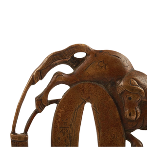 ที่ครอบดาบทรงกลมลายมะระทองแดงและลายม้าซุคาชิ ยุคเอโดะของญี่ปุ่น ยี่ห้อทสึบา โยชิโทโมะ - Product Image 6