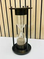 Reloj de Arena de Aluminio con Acabado Negro Antiguo de 8'' con Diseño 3D de Ángel Animal |   Pie Decorativo Vintage para Mesa de Graduación