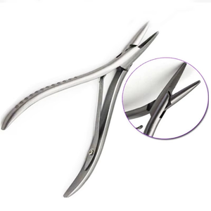 Pinzas para el cabello con espejo pulido, microanillos de acero inoxidable, pinzas para extensiones de cabello de acero inoxidable para instalación y extracción. - Product Image 3