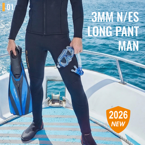 Pantalones de Buceo para Hombre Aropec de Neopreno Superelástico de 3 mm, Rodilleras Supratex, Cordón Ajustable, Pantalones Térmicos para Buceo OEM/ODM - Product Image 2