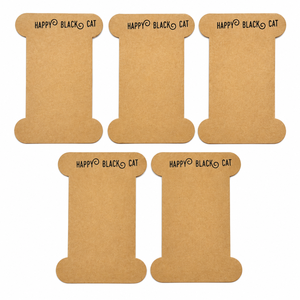 Étiquettes en papier kraft recyclé en gros, écologiques, vierges, en carton brun, gaufrées, rayées, pour cadeaux, avec ficelles, pour vêtements - Product Image 1