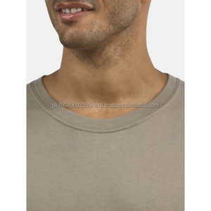 เสื้อยืดผู้ชาย 100% ผ้าฝ้าย สวมใส่สบาย เหมาะสำหรับออกกำลังกาย ฤดูร้อน เสื้อยืดบางเบา เสื้อผ้าลำลองสำหรับผู้ชาย คอกลม แขนสั้น สีพื้น - Product Image 3