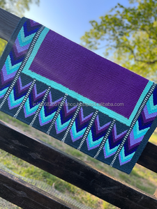 Manta de lana para silla de montar de caballo, estilo clásico para jinetes occidentales, almohadilla duradera para equitación de sendero y ranchera - Product Image 5