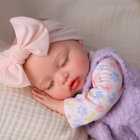 Poupée Reborn en Silicone Nancy de 16 pouces Babeside, Poupée Bébé Réaliste en Silicone Platine Intégral, Bébé Endormi à Bouche Ouverte, Cadeau Réaliste