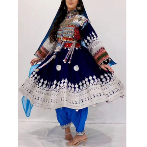 Hot Sale Best Price Handmade Natural Waistline Afghan Kuchi Dress Embroidery Women Clothing <b>Wedding</b> Dress Afghan Kuchi Dress - Product Image 2