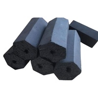 Charbon de coco activé en briquettes à faible teneur en cendres pour barbecue et grill coréen, combustion longue durée de 8 à 9 heures, forme hexagonale