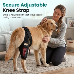 Adjustable Dog Knee <b>Brace</b> Protecter Hip <b>Brace</b> Support for Torn ACL with Side Stabilizers Neoprene Dog Hind Leg <b>Back</b> Leg Support - Product Image 4