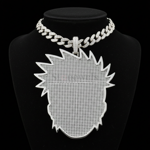 สร้อยคอ Elite Leaf Warrior Bling เครื่องประดับชั้นดี จี้และเครื่องประดับตกแต่งประดับเพชรโมอิสซาไนต์แบบไมโครเพฟ เครื่องประดับสตรีทแวร์ - Product Image 3
