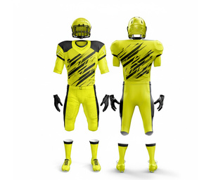 Ensemble d'uniformes de football américain de haute qualité, impression personnalisée |   Ensemble de football avec maillot et pantalon |   Polyester respirant - Product Image 6