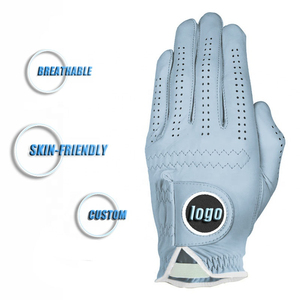 Guante de Golf Vantrex Industries para Mano Izquierda, Cuero Cabretta, Antideslizante, Cierre de Tirón, Unisex, Deportes al Aire Libre, Blanco con Parche con Logotipo - Product Image 4