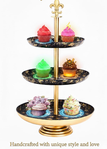 Round Mild Steel Cake Stand <b>for</b> Dessert Display Heavy Duty Metal <b>for</b> <b>Birthday</b> Wedding Party <b>Decoration</b> - Product Image 4