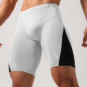 Best Quality Men's Compression Tight <b>Shorts</b> White Color Workout <b>Shorts</b> <b>Quick</b> <b>Dry</b> Sports Gym <b>Shorts</b> For Fitness Exercise - Product Image 4