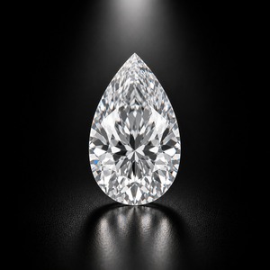 Diamant de laboratoire taille poire de qualité supérieure, pierre blanche étincelante, excellente taille, gemme premium pour la fabrication de bijoux fins - Product Image 1
