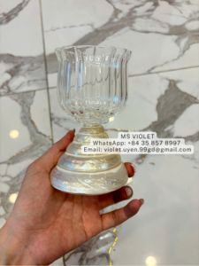 Copas de Cóctel Hechas a Mano con Diseño Único de Conchas Marinas, Tallo Largo, Decoración Costera, Juego de Copas de Vino con Capacidad de 0.75L, 6-10 Piezas, para Fiestas en la Playa, Bar en Casa - Product Image 3