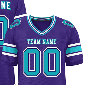 Nouvelle arrivée, maillot de football américain imprimé de haute qualité, manches courtes, respirant, anti-transpiration, antibactérien, grande taille, 100% - Product Image 3