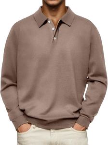 Camiseta Polo Informal de Manga Larga con Logotipo Personalizado, Tejido de Punto, Uniforme de Trabajo, Colección para el Hogar, Tinte Liso, Económico - Product Image 4