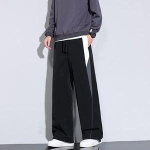 กางเกงวอร์มผู้ชายไซส์ใหญ่ เอวกลาง ทรงตรง ผ้าวอร์สเตด ยืดหยุ่นได้ เหมาะสำหรับออกกำลังกาย เล่นกีฬา หรือใส่ลำลอง - Product Image 1