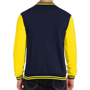 Veste varsity pour homme, brodée, coupe-vent, respirante, col montant, vêtements d'hiver, garniture en fourrure de mouton, tissu en laine - Product Image 4