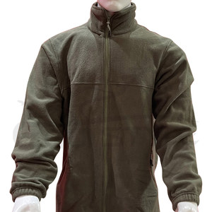 Veste polaire olive homme, légère, chaude, pour l'hiver, avec logo personnalisé, fermeture éclair, pour la randonnée, le camping et les activités de plein air - Product Image 3