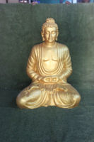 Statue de Bouddha miniature en fibre de verre blanche sculptée à la main, classique, pour fleurs artificielles, usage intérieur/extérieur, maison et jardin, état neuf, vente en gros