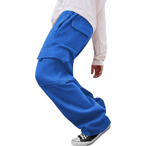 Pantalones Deportivos Holgados de Felpa Gruesa para Hombre, Estilo Cargo, de Pierna Ancha, con Bolsillos - Product Image 6