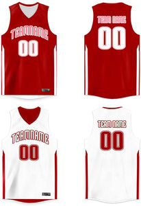 Uniforme de Baloncesto Reversible con Estampado por Transferencia Térmica, Conjunto de Camiseta y Pantalones Cortos de Malla, Personalizable con Logotipo, Tallas Grandes, OEM - Product Image 3