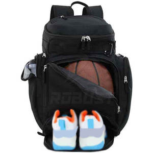 Sac à dos de basketball avec fermeture éclair, en polyester écologique, design léger, grande capacité pour équipement sportif et de basketball - Product Image 2