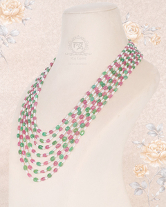 Collar de cuentas de rubí natural y esmeralda para mujer, joyería fina y elegante para bodas, días festivos y ocasiones especiales. - Product Image 3