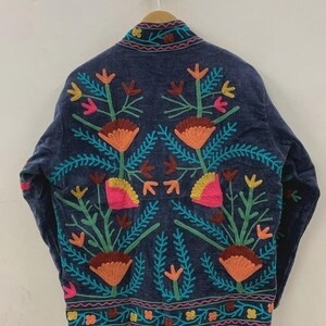 Trending Velvet Suzani Embroidered Jacket Handmade Boho Chic Ethnic <b>Coat</b> Vintage Style Outerwear - Product Image 2