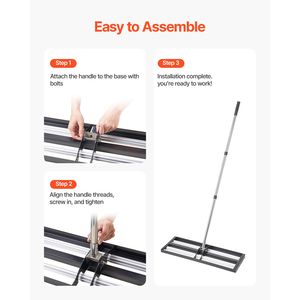 Rullo Livellatore per Prato in Acciaio Inossidabile Rinforzato da 30'' x 10'' con Manico Regolabile da 83,9'' - Rullo Livellatore Stradale per Livellamento del Prato - Product Image 2