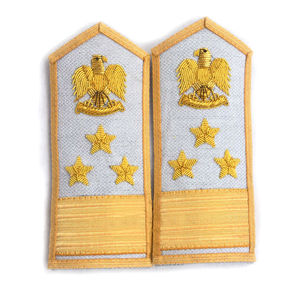 Meilleur modèle 2026 personnalisé de haute qualité, écussons d'épaule brodés pour uniforme, découpés au laser, avec logo métallique assemblé et soie - Product Image 1