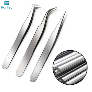 Easy To Use Non Slip Handle Fiber Tip Eyelash Extension Tweezers, High Precision Effortless Stainless Steel Beauty Tweezers - Product Image 5