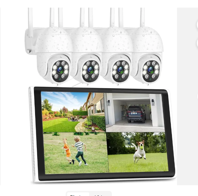 4K High-definition CMOS Solar Camera WIFI Cloud Night Vision IP65 Waterproof H.265 355 View Construction Parks Outdoor Traffic
