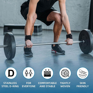 Sangles de musculation rembourrées en néoprène ZOTO avec double boucle en D, sangles de soutien du poignet pour la musculation en salle de sport, vente en gros - Product Image 6